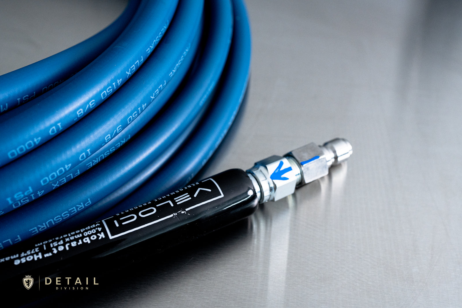 KobraJet 4000 PSI Pressure Washer Hose — Stainless Steel Fittings + Inline Swivel | 50', 75', 100'